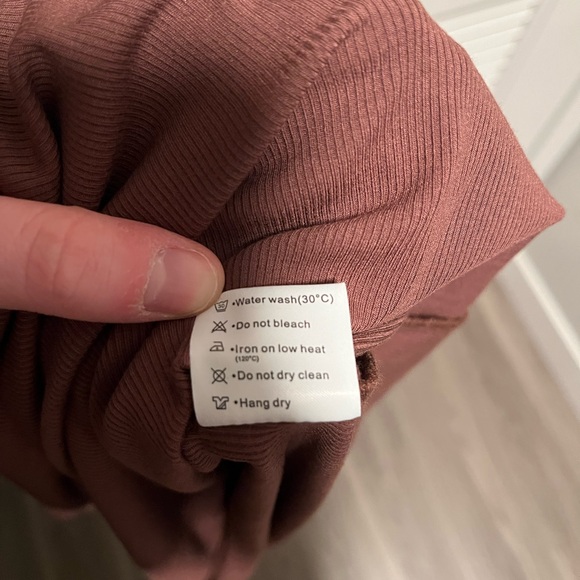 Reoria Women’s Basic Square Neck Long Sleeve Soft Lounge Dress - Picture 4 of 4